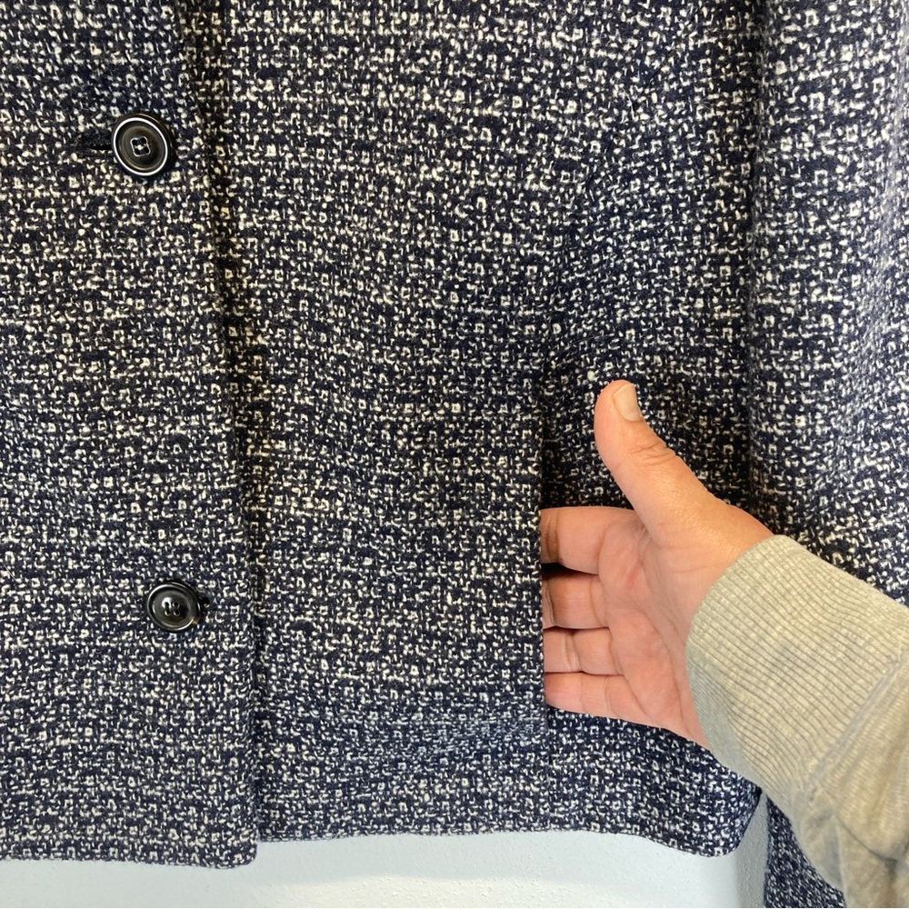 Luciano Barbera Blazer Coat Cashmere Wool Gray Sz 42 Pockets Button UP Italy - Picture 3 of 11